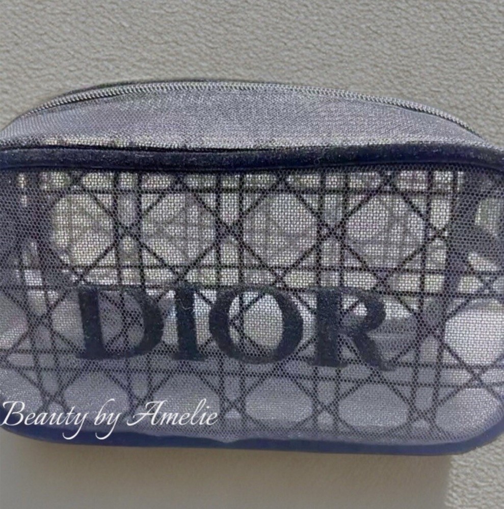 Black Dior Limited Edition Mesh Makeup Bag New In Box!