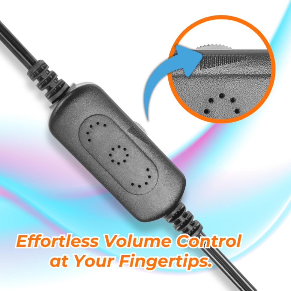 USB Powered Stereo Speaker System - Small Size - with Volume Control & 3.5 mm...