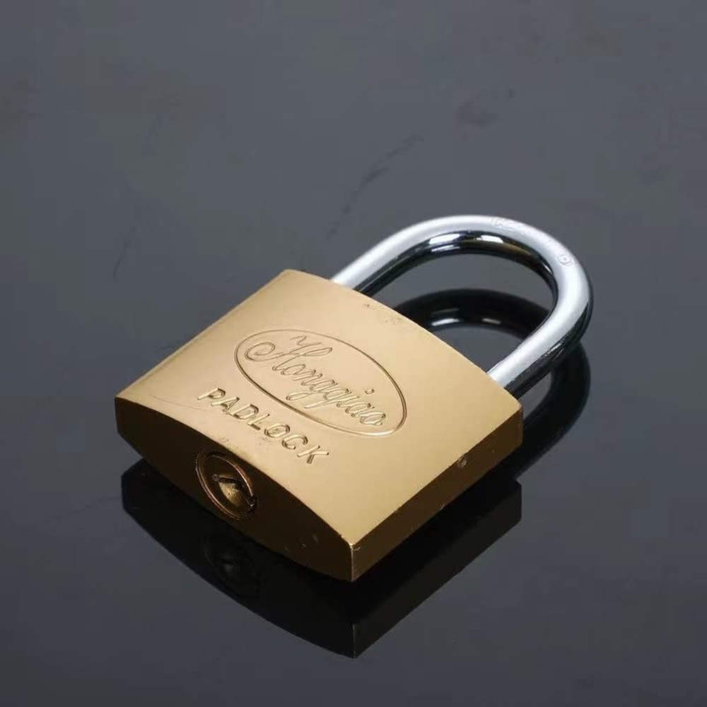 Findeyo 2 pcs Mini Padlock with 2 Keys, 0.98 inch Solid Brass Small Lock with...