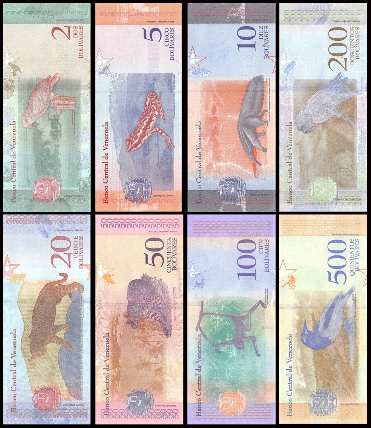 Venezuela Full Set 2 - 100,000 Bolivares, 2-500 Soberanos plus 6 newest -27 PCS