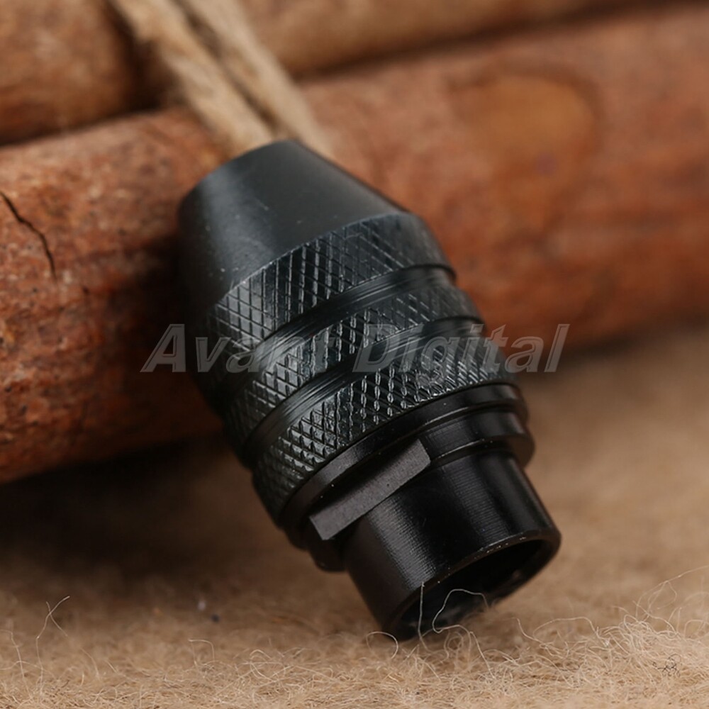 Long Tail Keyless Drill Chuck &0.5mm-3.2mm Brass Collets Bits Tool 4.3mm Shank