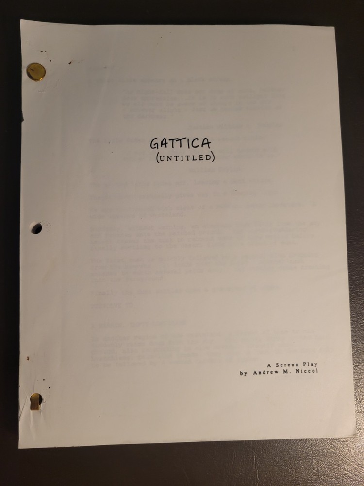 Andrew Niccol: GATTACA (1997) Early Development Script - "GATTICA" Draft