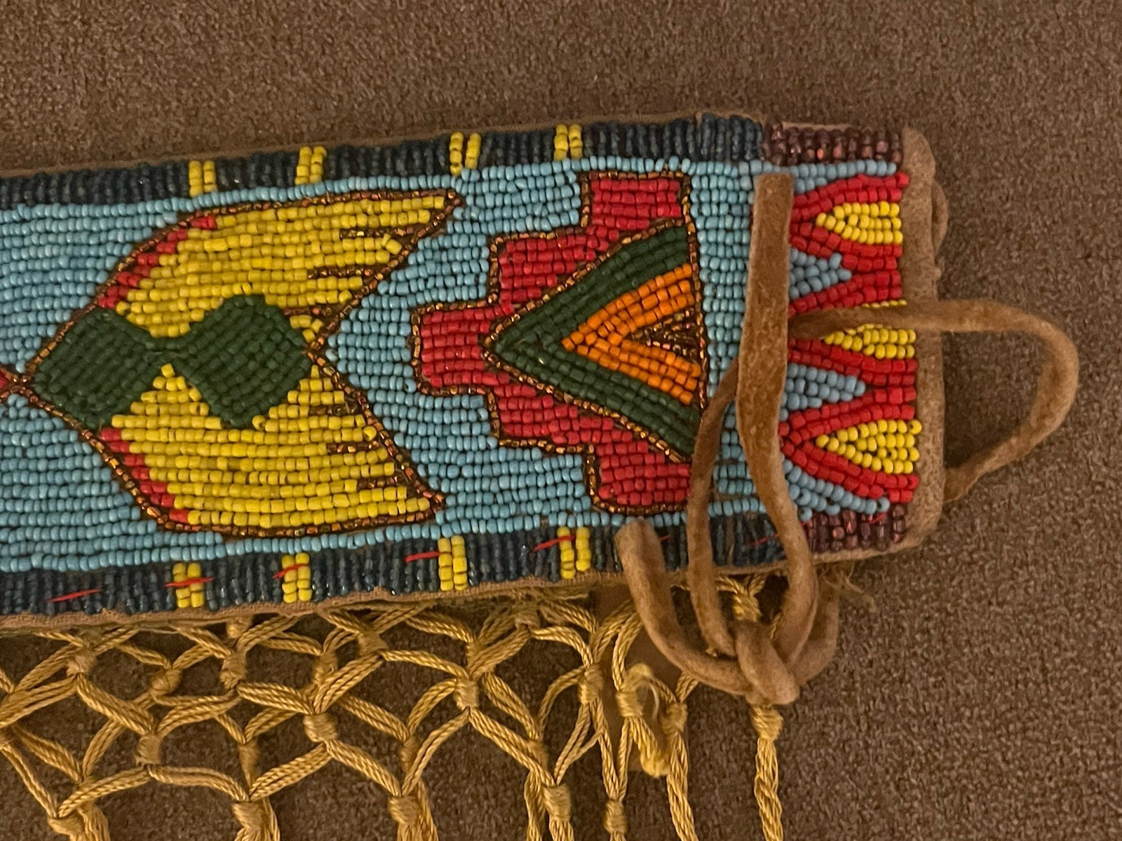 Early 1900’s Western Plains Glass Beaded Sash