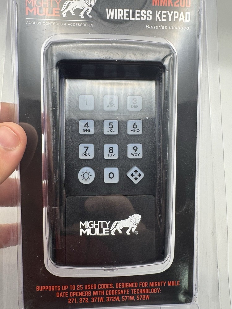 Mighty Mule MMK200 Wireless Digital Keypad Programmable Up To 25 Codes