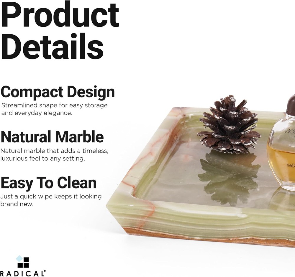 Marble Rectangle Serving Tray 12" Inches Handmade Serving Platter Kitchen Green