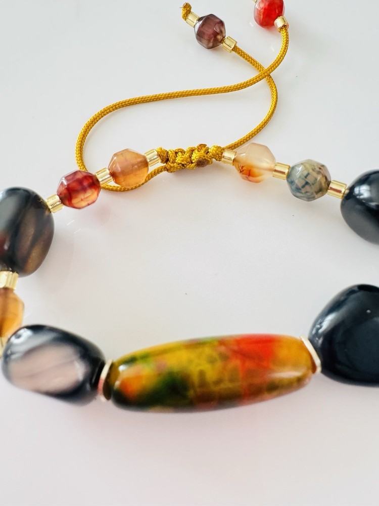 Gorgeous Agate Adjustable Gemstone Bracelet