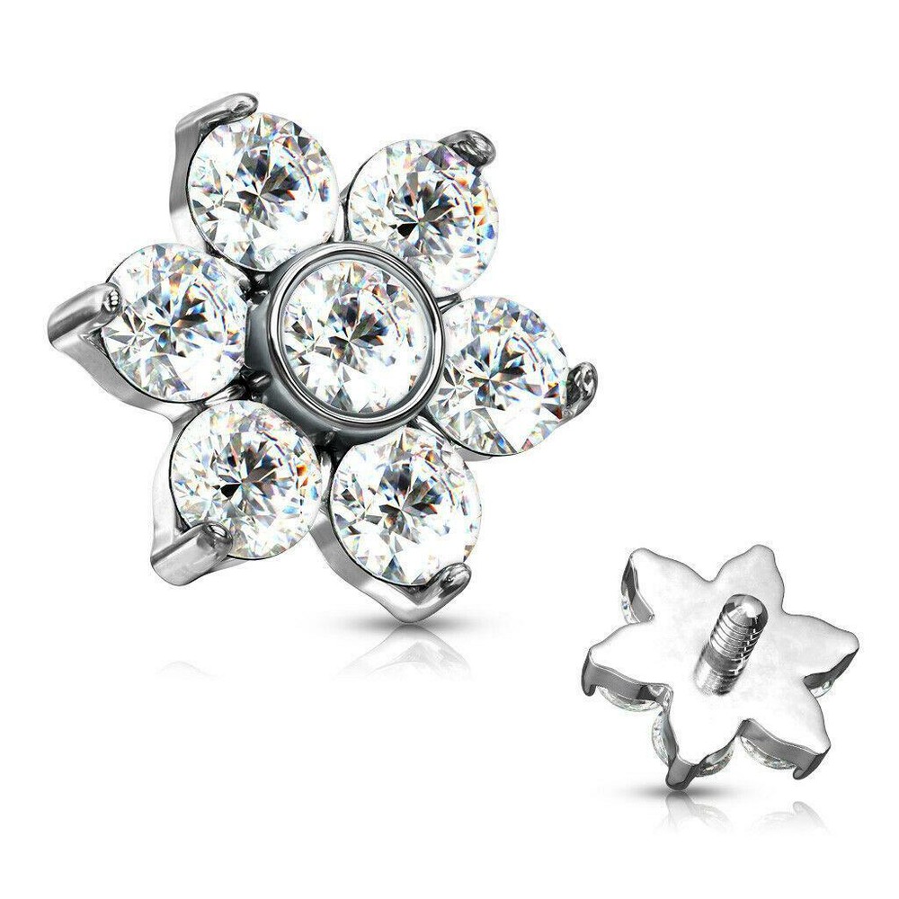 Surgical Steel Micro Dermal Anchor Head Microdermal Surface Piercing