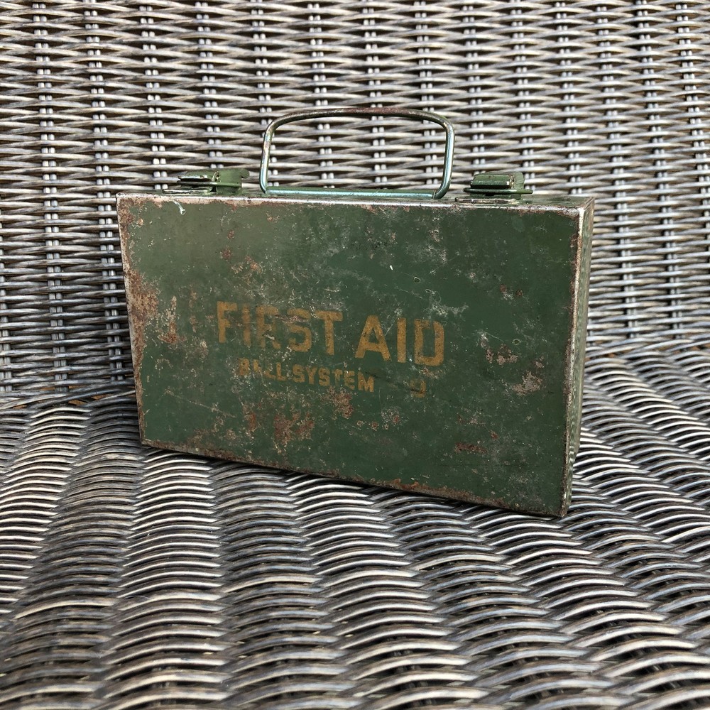 Antique Bell System Army Green First Aid Kit