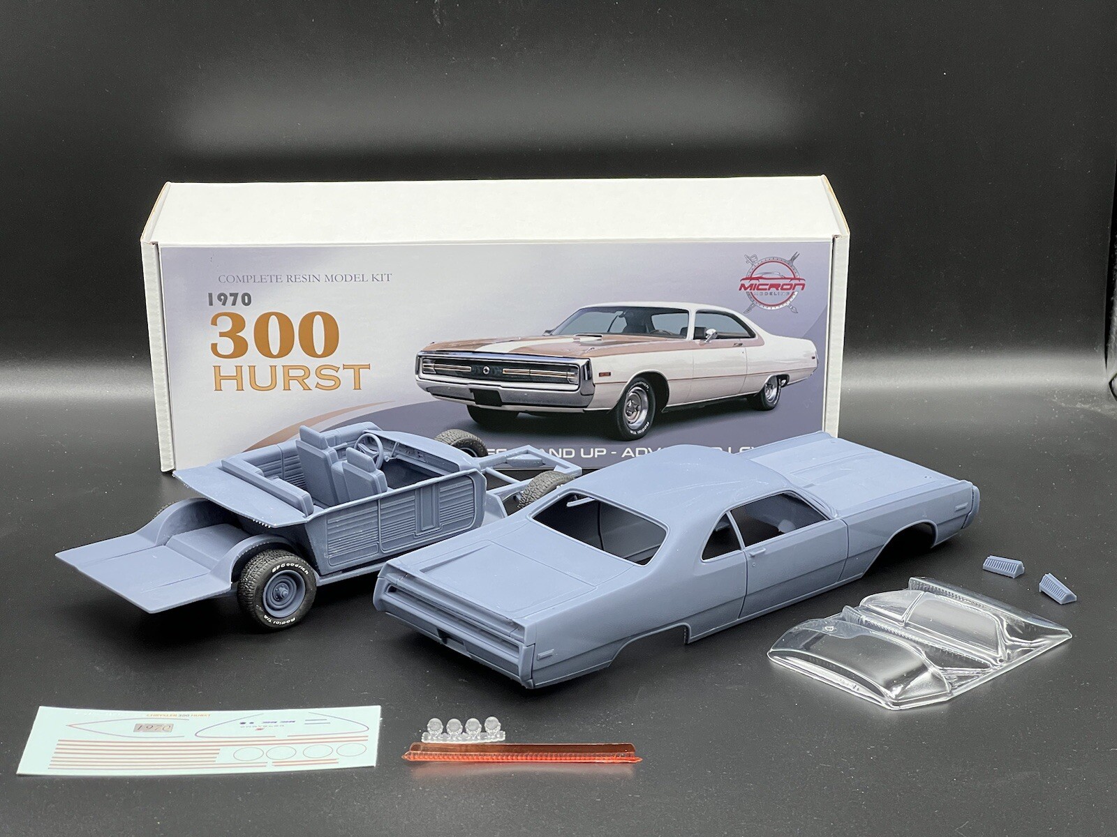 1/25 1970 Chrysler 300 Hurst Resin Model Kit – Premium Quality with Decals