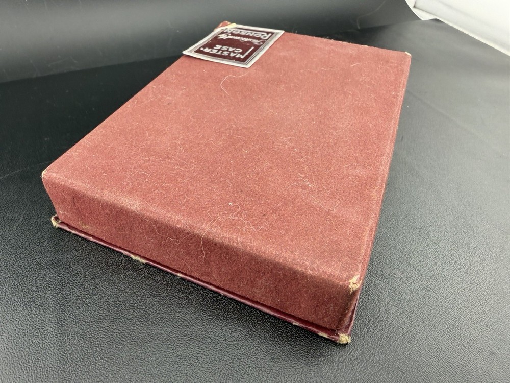 Ronson Mastercase Cigarette Case Lighter Combo Black Enamel Art Deco UNTESTED