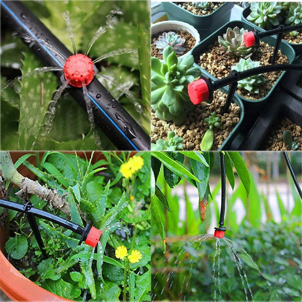 200Pcs Adjustable Drip Irrigation Emitters, 1/4Inch Adjustable Micro Drip Irriga