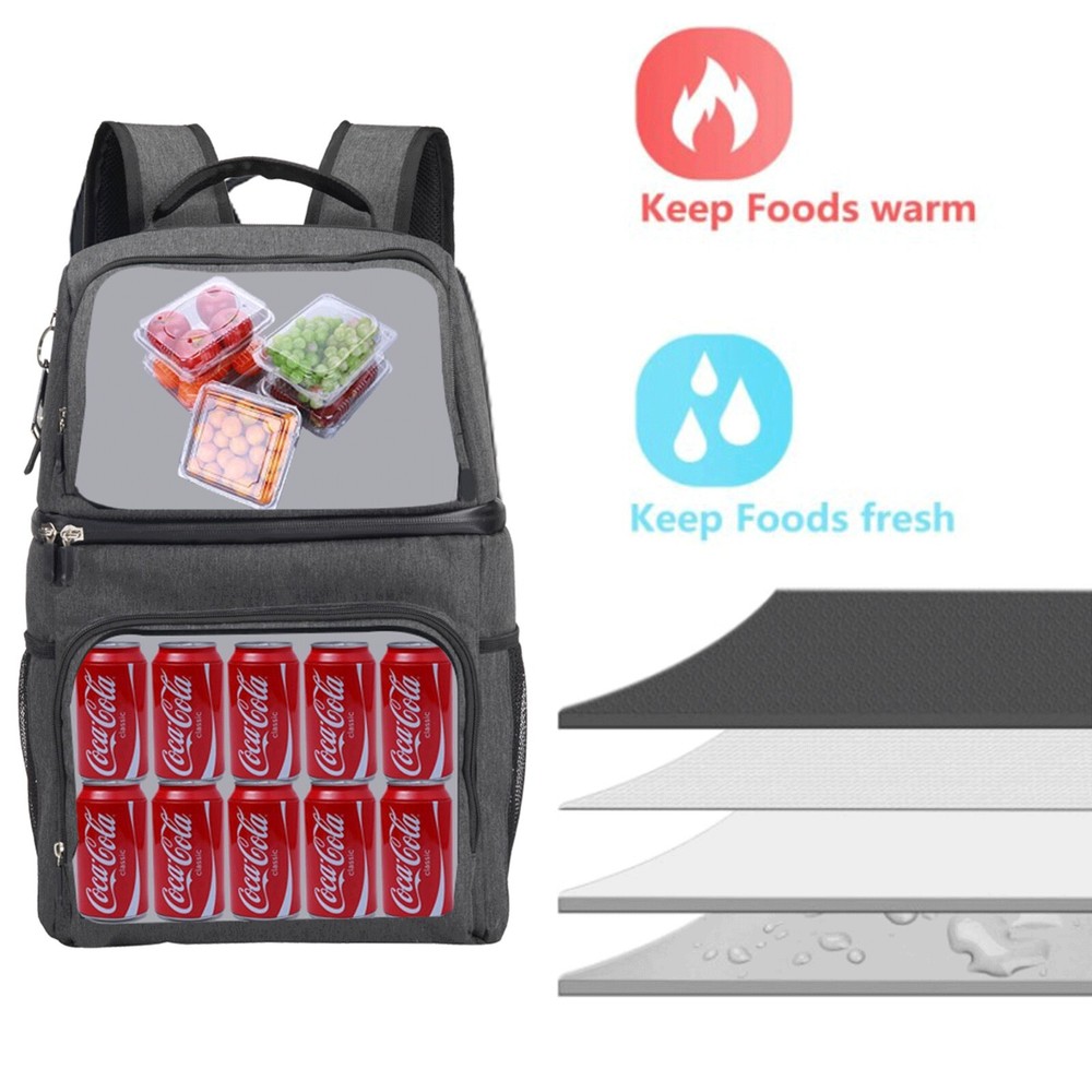 NEXIMEO Cooler Backpack 26 Cans-Double Deck Insulated Backpack Cooler Leak Proof