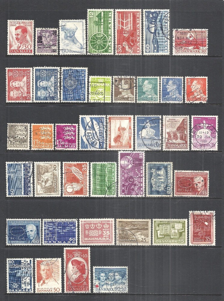 DENMARK    VARIOUS USED ISSUES    1960 - 1965