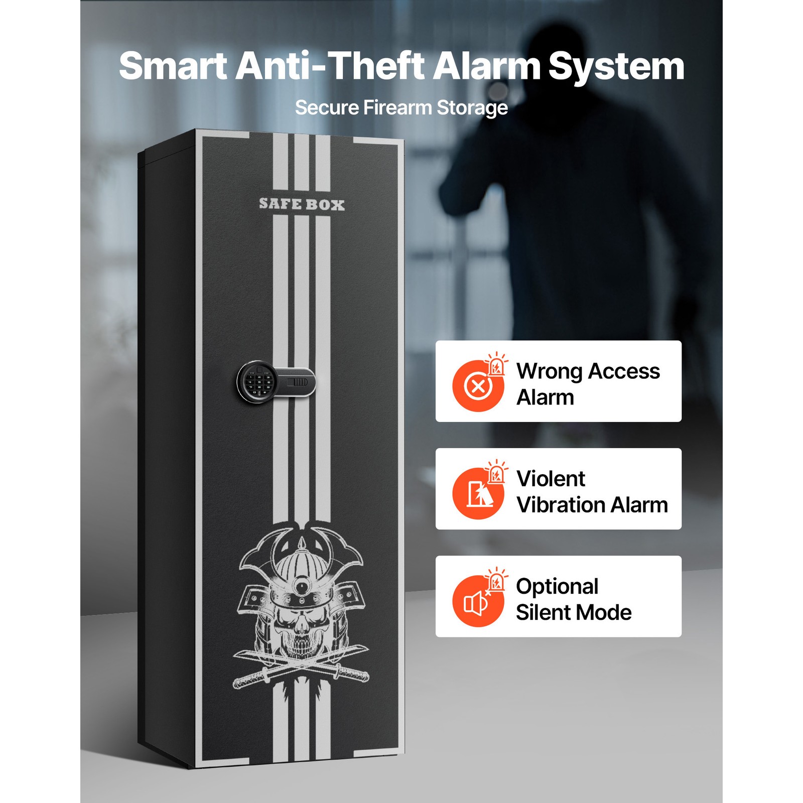 Uimoso 4-Gun Safe Cabinet for Rifles and Pistols with Key and Digital Lock