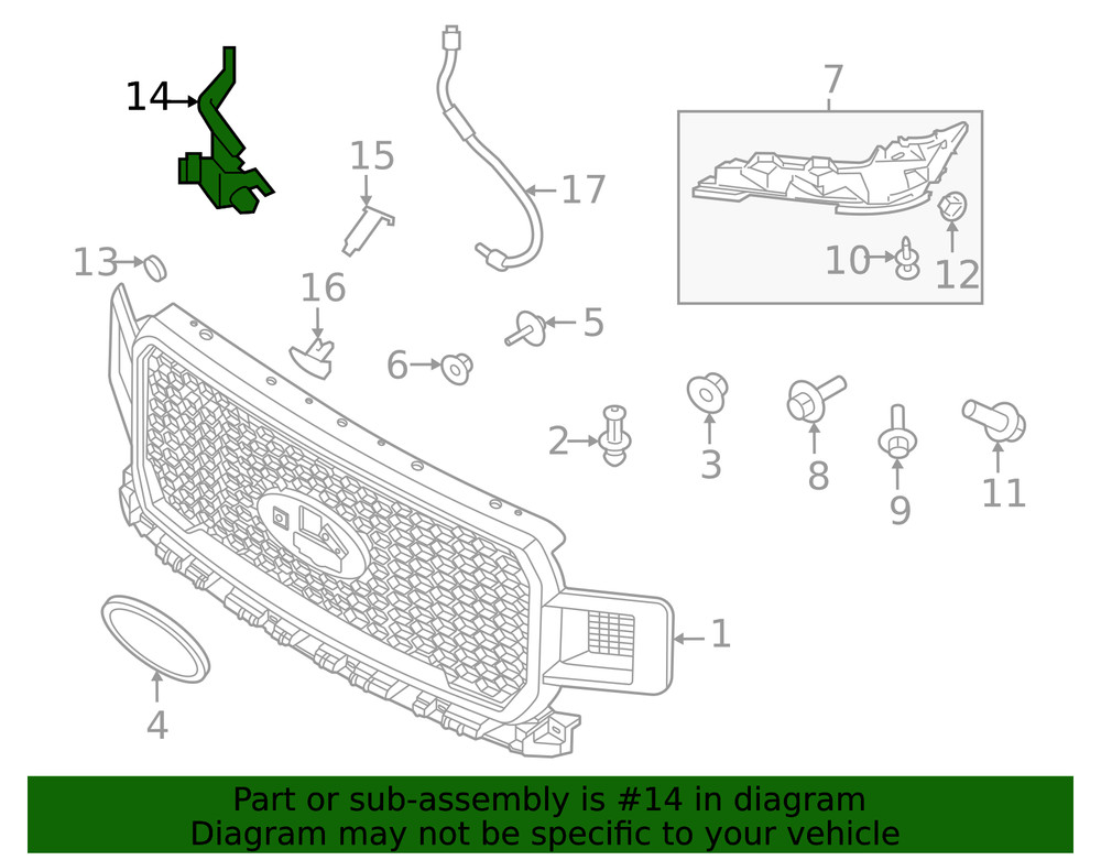 Genuine Ford Collision Avoidance Camera Bracket JL3Z-19H511-A