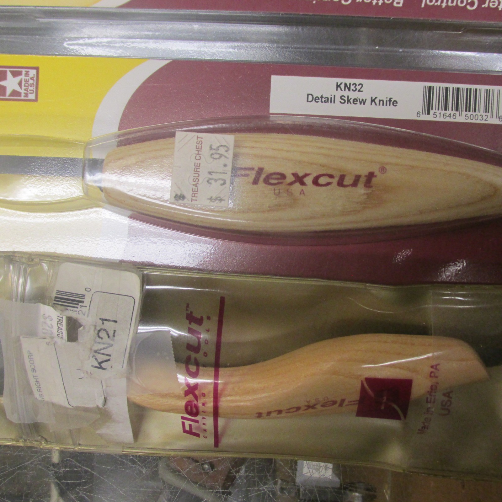 Flexcut Wood Carving Scorp Skew V right Scorp Knife K21 KN32 KN35 KN24 4 LOT