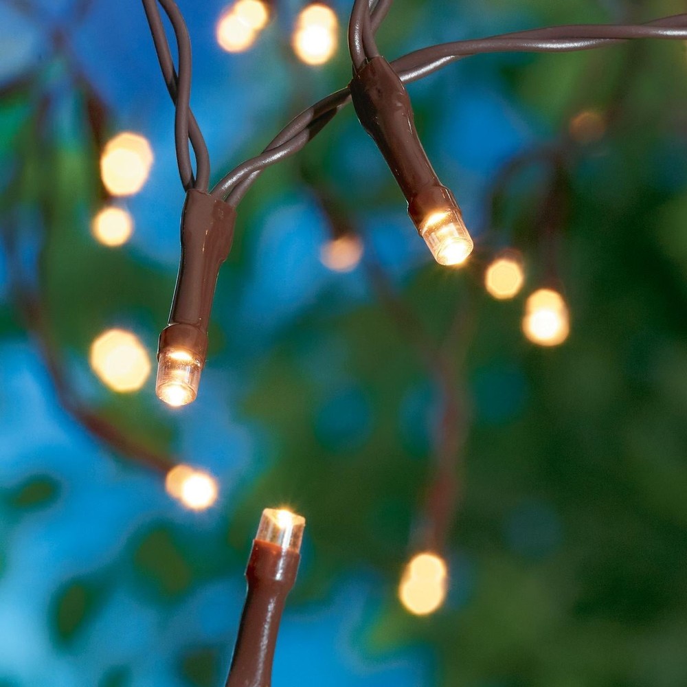 50-Count Warm White LED Solar Powered Mini Outdoor String Lights
