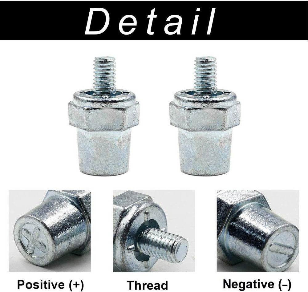 Battery Side Terminal Charging Posts Fits 8mm Positive Negative Cable Terminals