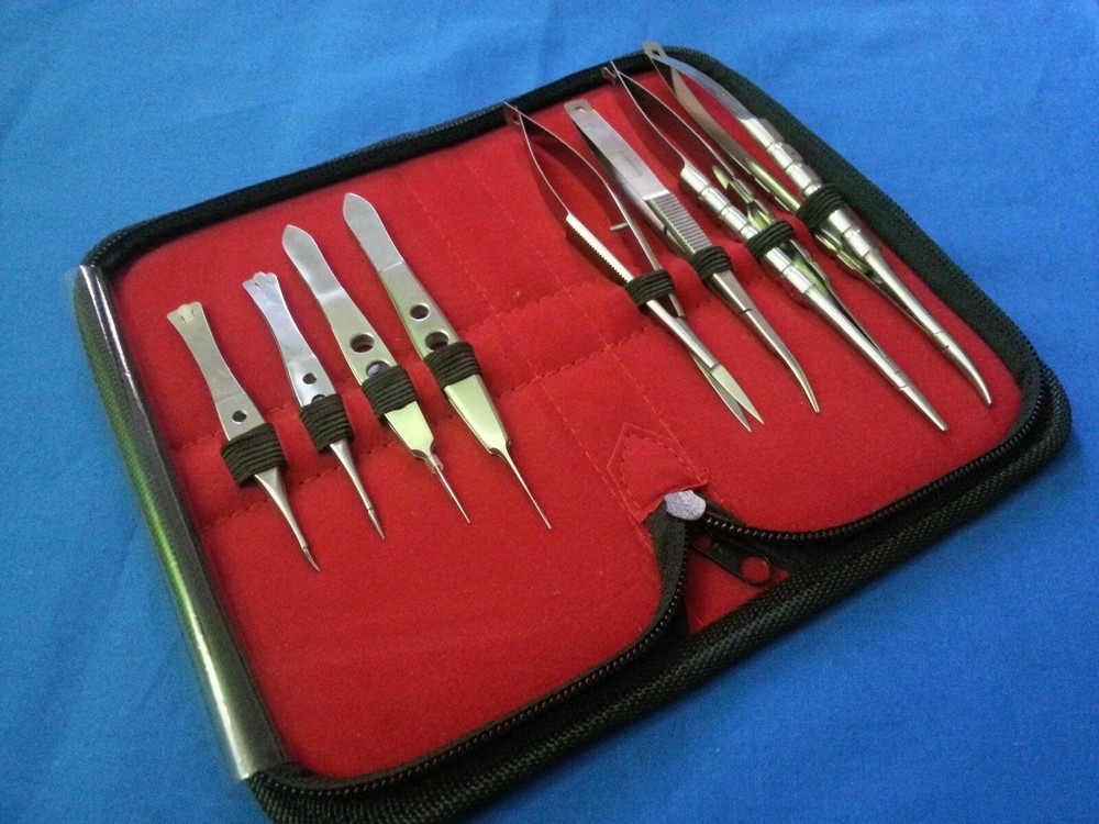 8 PCS O.R GRADE BASIC MICRO SURGICAL EYE VETERINARY SURGERY INSTRUMENTS KIT #3