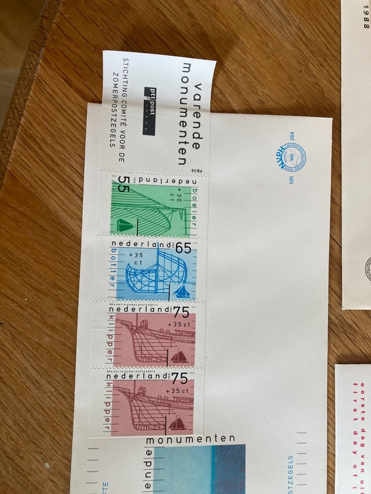 Netherlands 5 FDC covers with complete stamp booklets, unusual