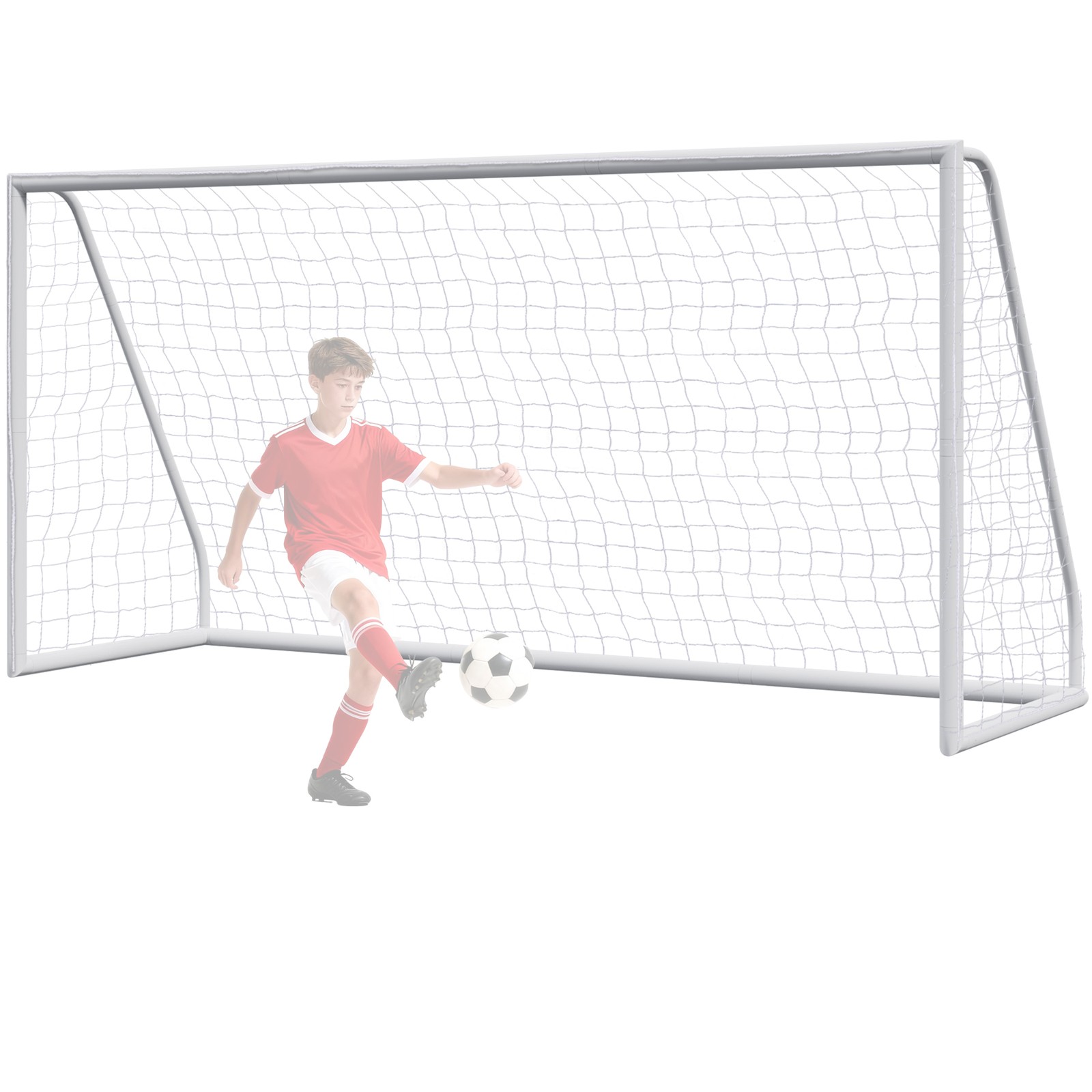 Portable Soccer Goal for Backyard 12x6FT Adults Soccer Net PVC Frame w/Carry Bag