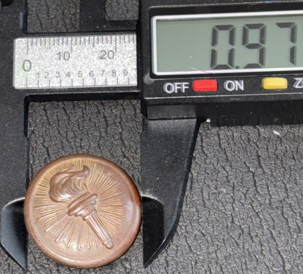 WWI ROTC Torch - Collar Disk Pin