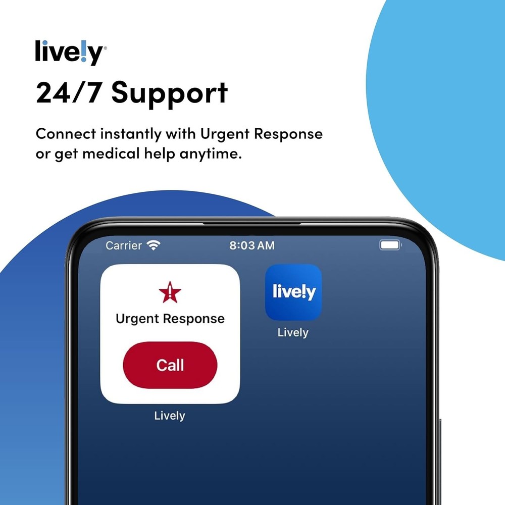Lively e-SIM Kit: Unlimited Talk, Text & 1GB Data - Senior-Friendly Support
