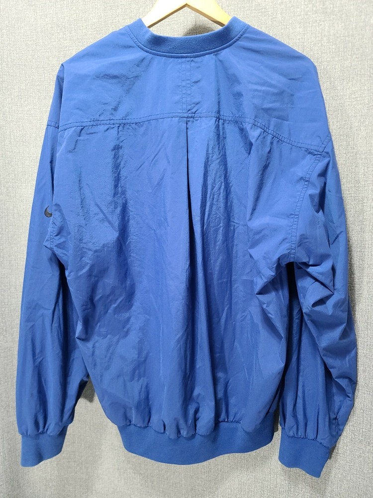 Nike Golf Mens Pullover Windbreaker Blue Long Sleeve 1/4 Button Medium B33