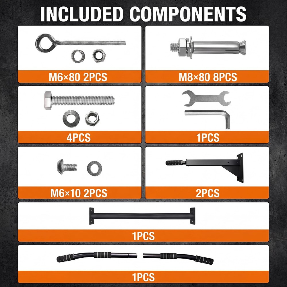 Pull Up Bar Wall Mounted - Multifunctional Wall Mounted Pull Up Bar for Home ...