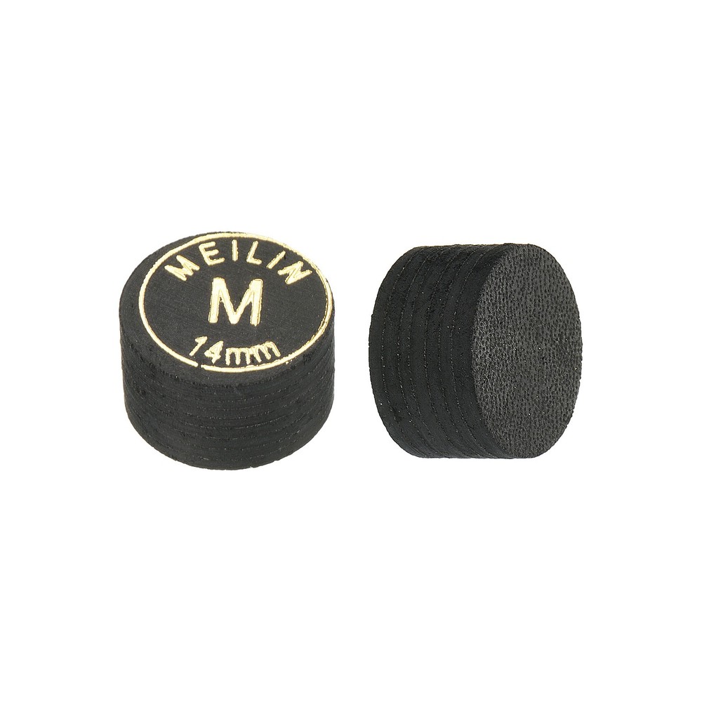 14mm Billiard Stick Tips, 2pcs Medium Multiple Layer Billiard Accessories, Black