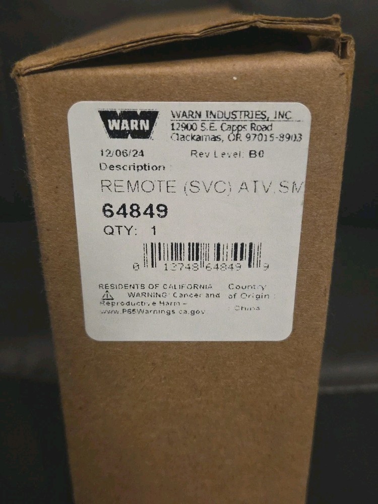Warn PN 64849 ATV Winch Remote Control Replacement New Inner Sealed Pack