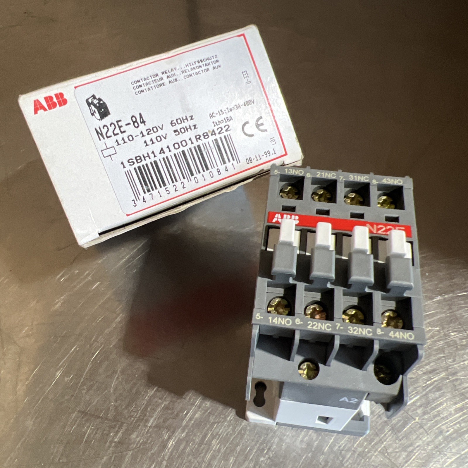 ABB 1SBH141001R8422 (N22E-84) Relay Contactor Nos Surplus