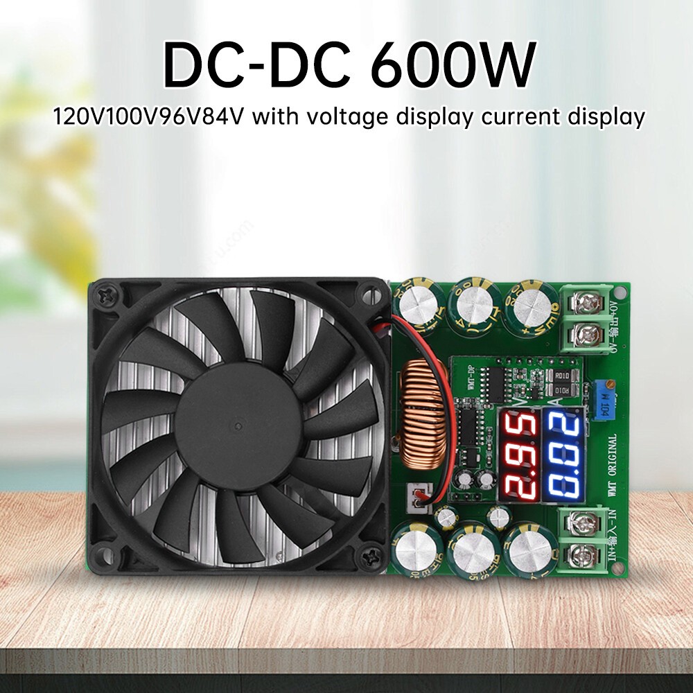 DC-DC 600W High Power Adjustable Buck Module 25-120V to 1.2-75V Step Down Module