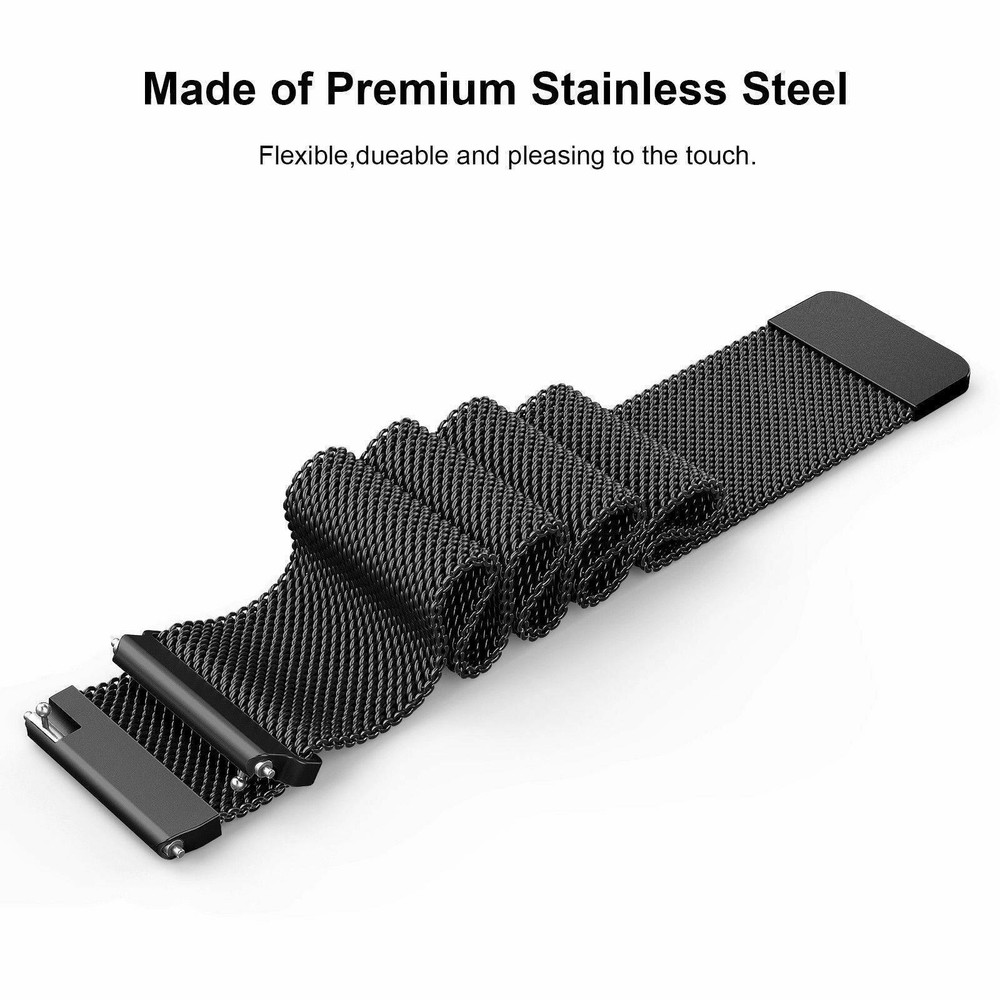 Stainless Steel Metal Watch Band Strap Milanese Magnetic Loop For Fitbit Versa 2