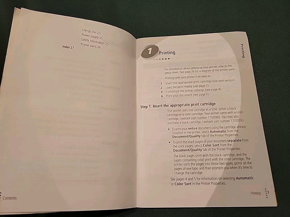 LEXMARK Z12 Color Jet printer Users Guide & Software CD