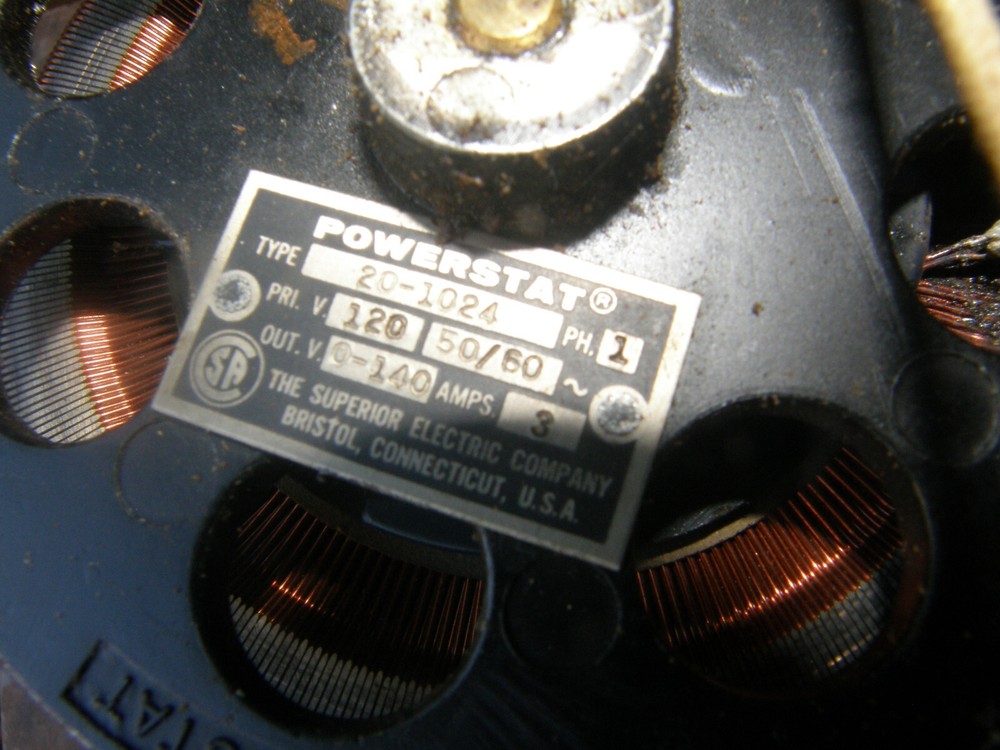 POWERSTAT VARIAC Superior Electric Autotransformer Variable Transformer 20-1024
