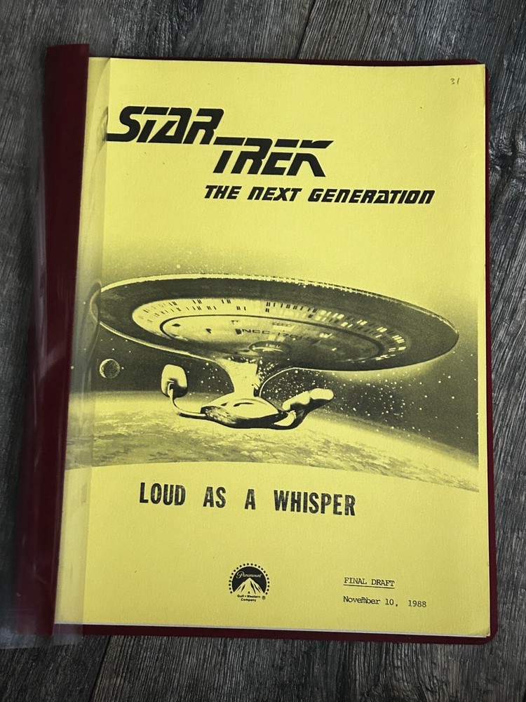 STAR TREK Script The Next Generation Loud As A Whisper Final Draft Nov 10 1988