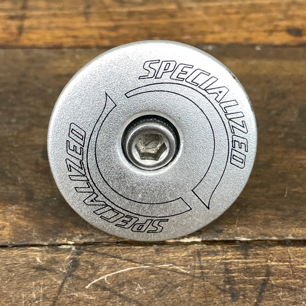 Vintage Specialized Eccentric Headset Top Cap 1.27" 1 1/8 Threadless Silver