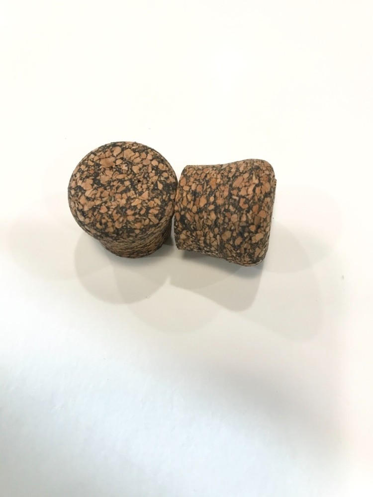 Spotted Rubberized ButtCap /End Cap. 1 Cap, Cork Rings