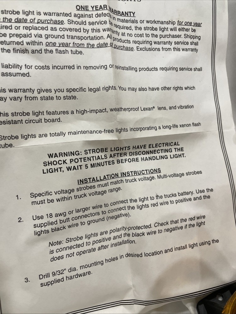 Meteorlite Amber Strobe