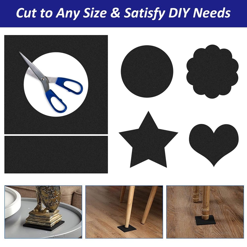 Durable 1/4" Thick Neoprene Foam Sheets with Strong Adhesive Backing – 4 Pack