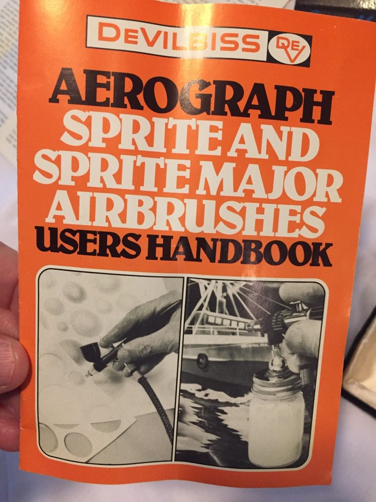 Devilbiss Aerograph Sprite Major Airbrush with Instruction Manual