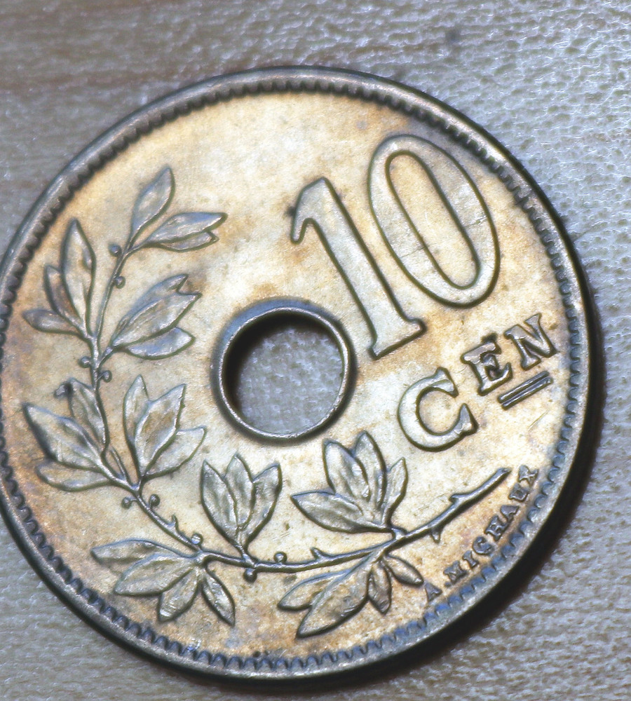 1904 Belgium 10 Centimes Dutch Text