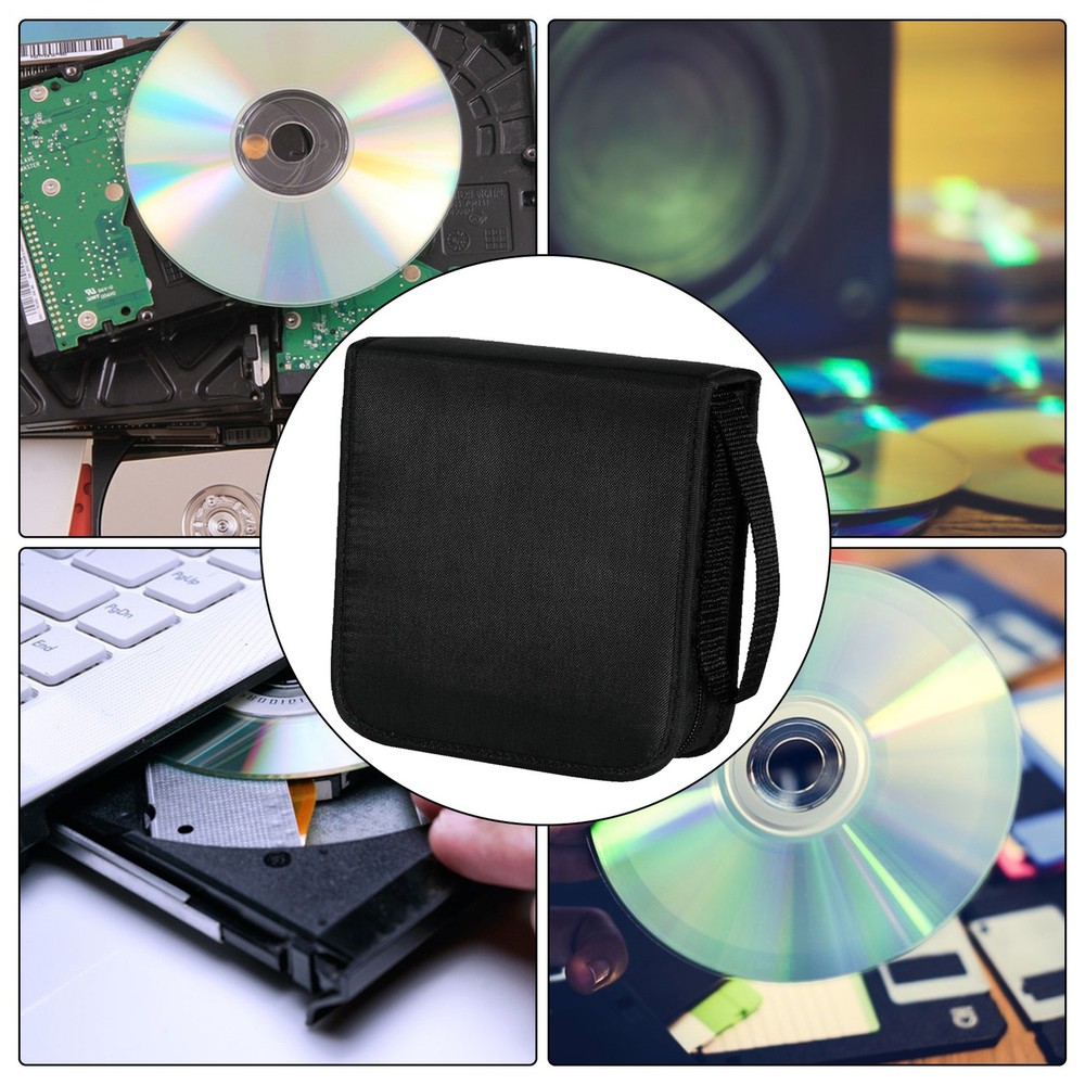 Oxford Solid Mini CD Case Holder 40 Capacity Disc Storage Bag Thickened Disc Bag
