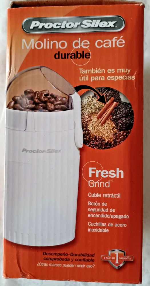Proctor Silex Durable Coffee Grinder E160BY White Open Box