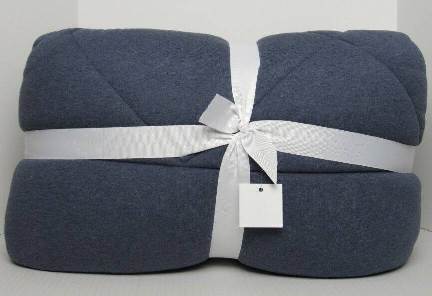 Pottery Barn Teen Favorite Tee Comforter, Full Queen 86/86 Heathered Navy New