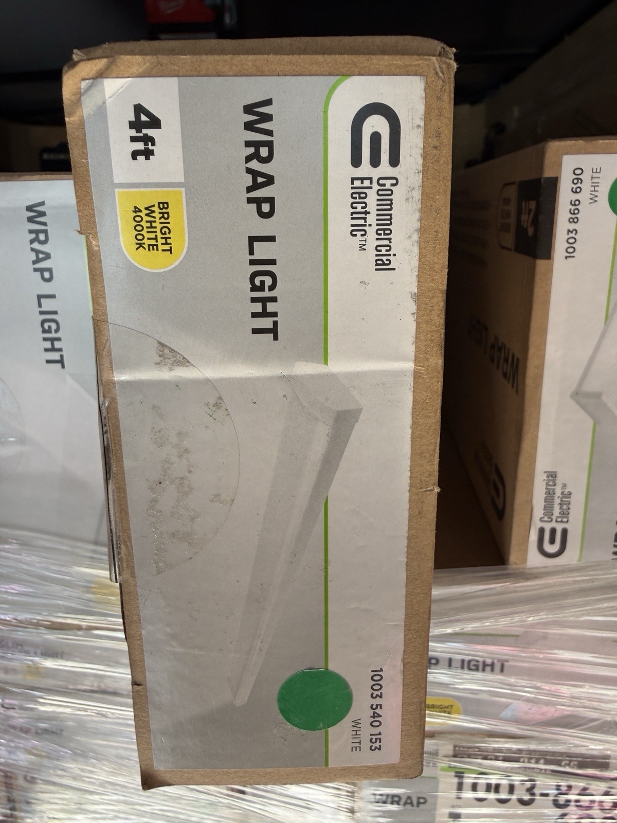 4’ 48 inch 4,000 Lumen White Integrated LED Wraparound Light Fixture Rectangular