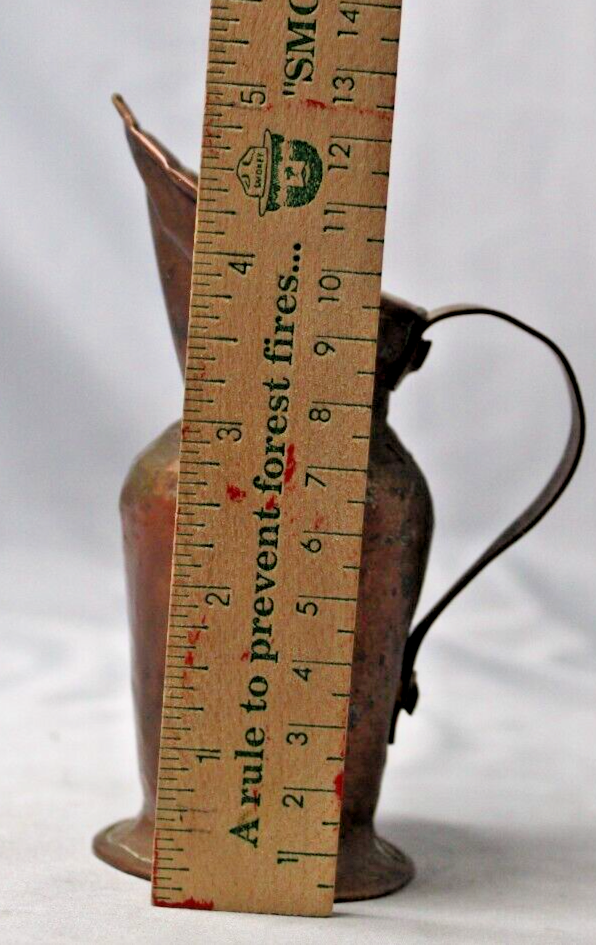 Handcrafted Small Copper Pitcher Hammered Decorative Made in India Small