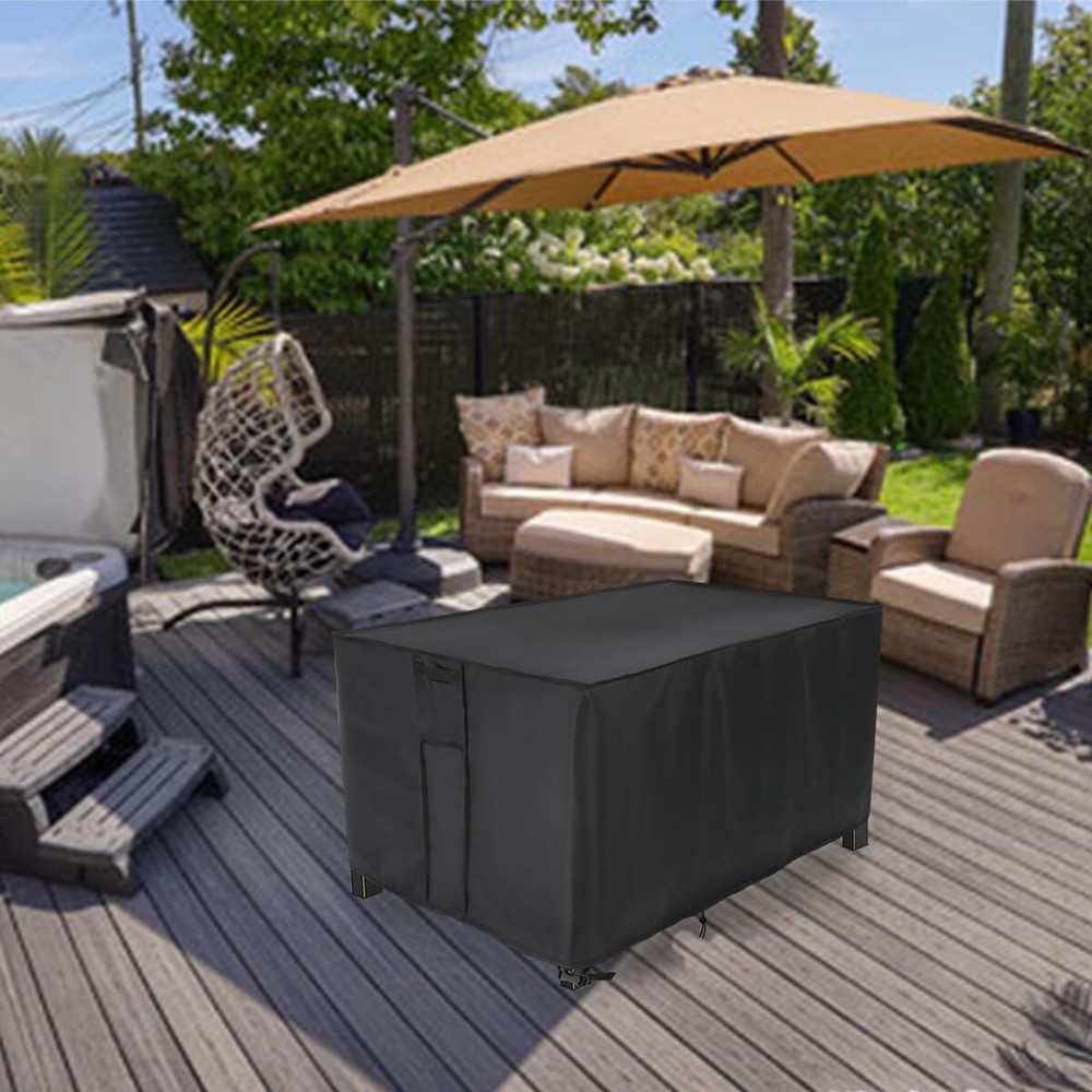 Fire Table Cover Rectangular 44 x 32 x 23 inch - Waterproof Windproof Anti-UV...