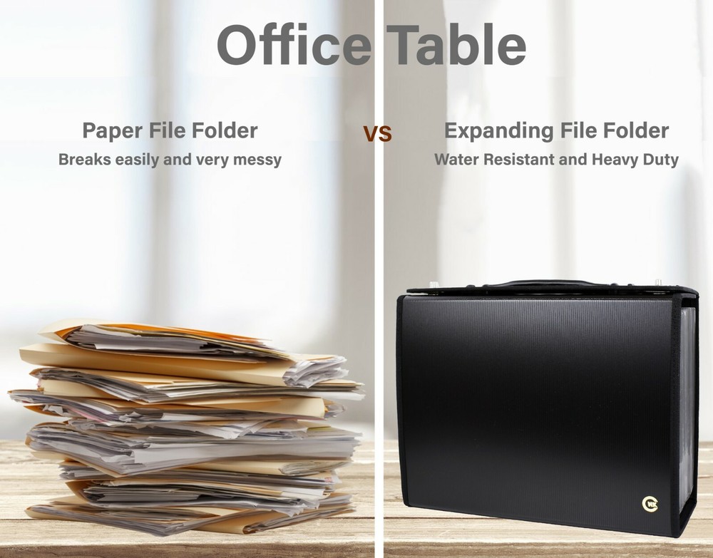 Accordian file folder organizer Expanding File folder Document holder file box